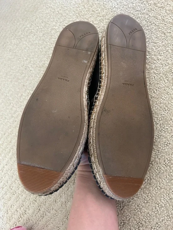 Prada Black Leather Espadrilles - Picture 4 of 7